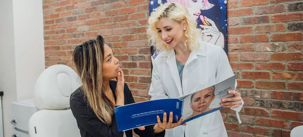 Patient Getting A Consultation at Skinly Aesthetics